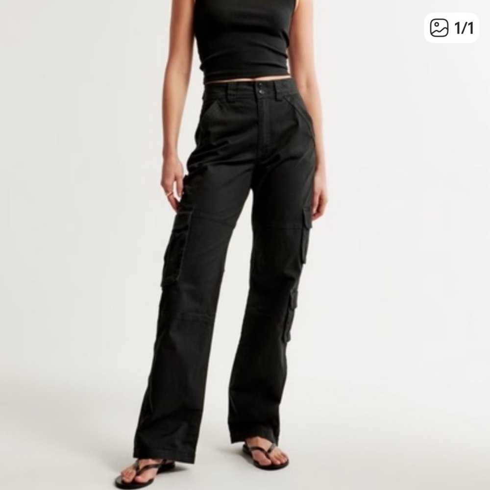Abercrombie & Fitch Black Cargo Pants